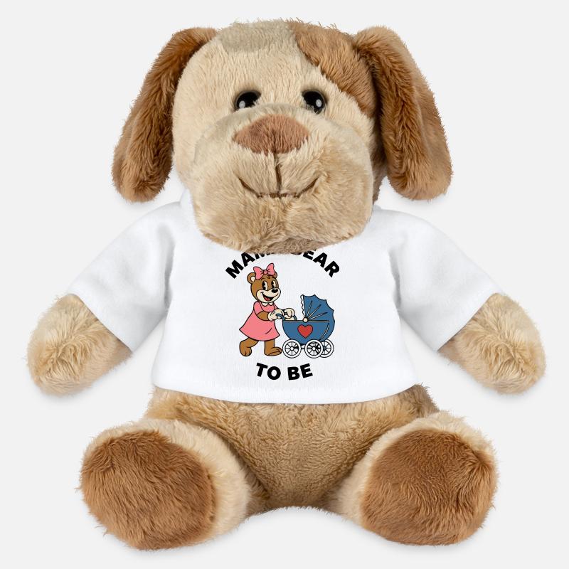 Mama Bear To Be – Stroller Ribbon Tee - MiniFeet® Dog Helge - white