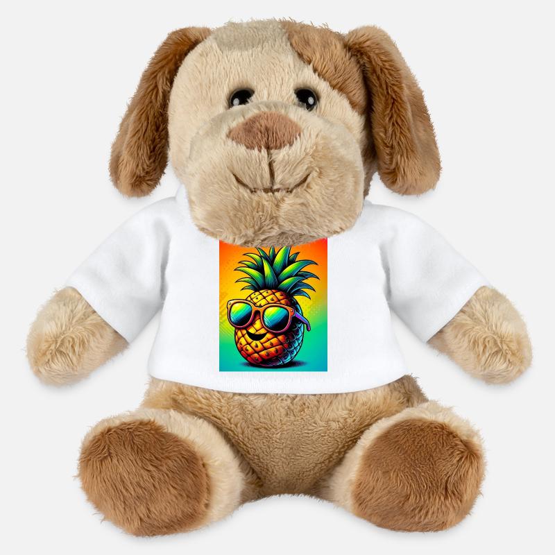 Ananas - Chien en peluche Helge MiniFeet® - blanc