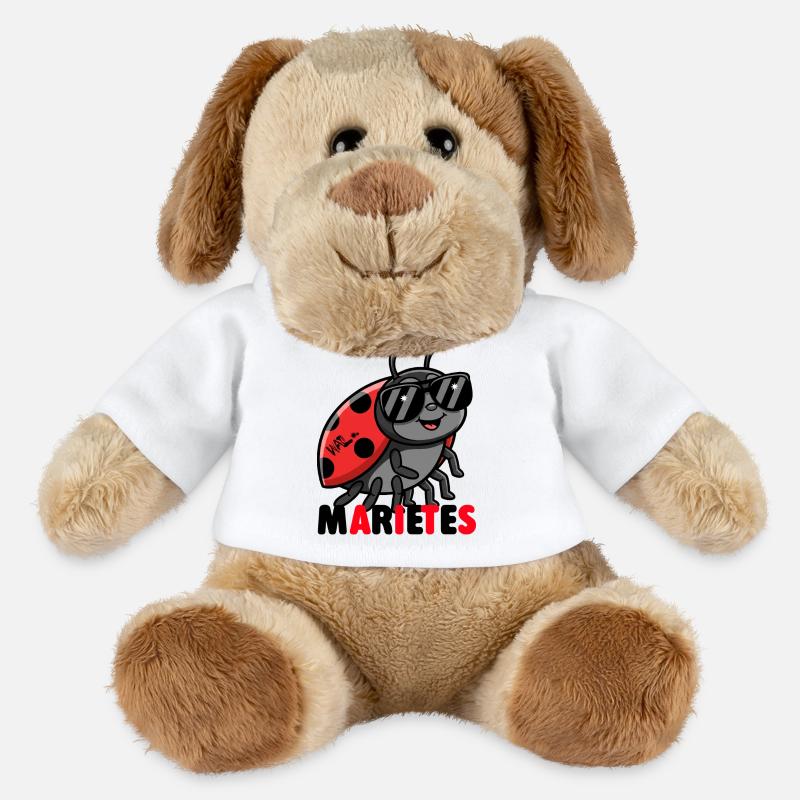 Ladybug with sunglasses - MiniFeet® Dog Helge - white