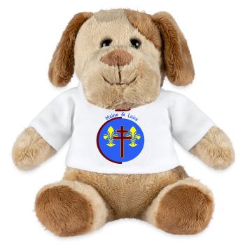 logo revisité du Maine et Loire 49 - Chien en peluche Helge MiniFeet® - blanc - Devant