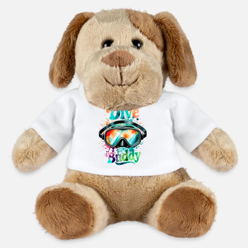 Dive Buddy Taucherbrille - MiniFeet® Hund Helge - Weiß