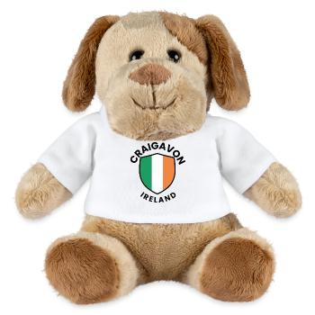 Flag motif of Ireland on shield - MiniFeet® Dog Helge - white - Front