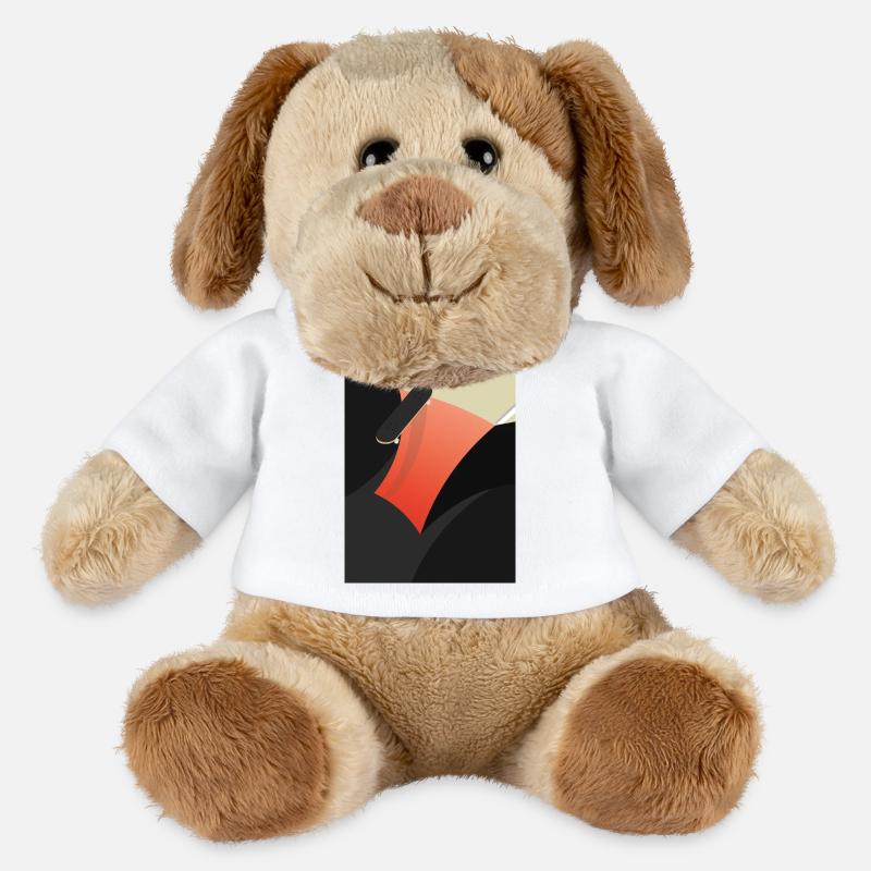 Abstract Red Skateboard - MiniFeet® Dog Helge - white