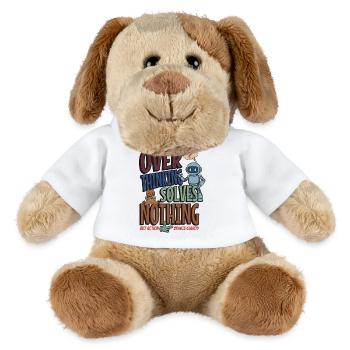 Trop réfléchir ne résout rien - Chien en peluche Helge MiniFeet® - blanc - Devant