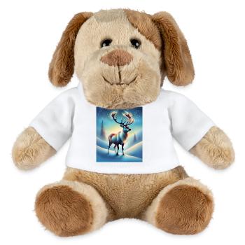 Nuit d’hiver magique - Chien en peluche Helge MiniFeet® - blanc - Devant