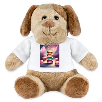 Funny and colorful macarons - MiniFeet® Dog Helge - white - Front