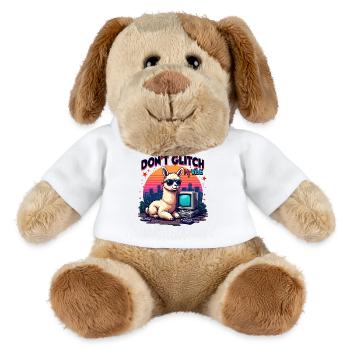 Don't Glitch my Vibe - Retro Gaming Alpaka - MiniFeet® Hund Helge - Weiß - Vorne