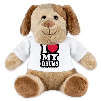 I love my drums - MiniFeet® Dog Helge - white - Front