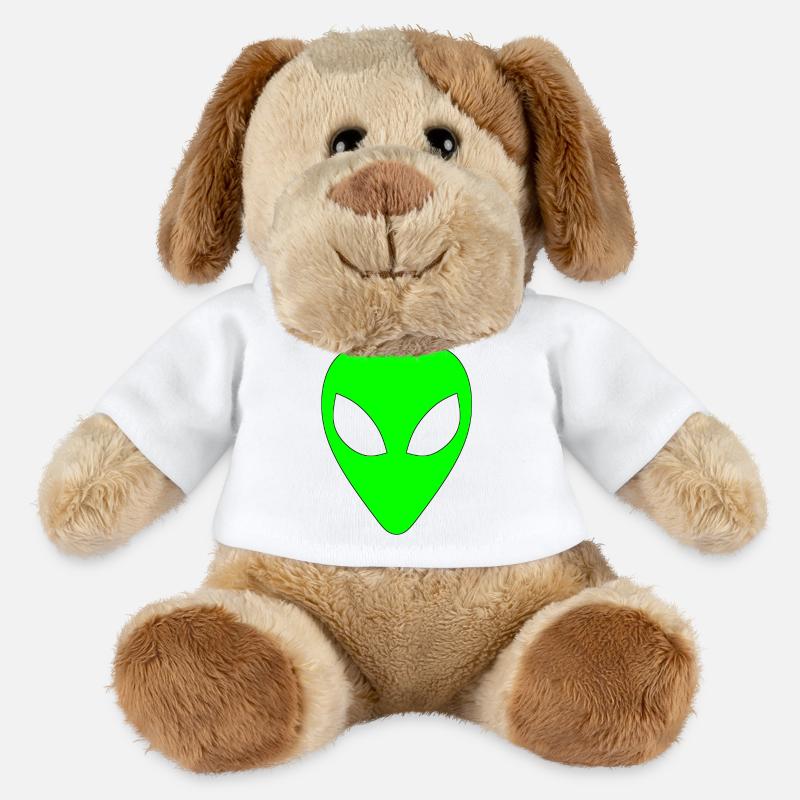 Alien - Hellgrün - MiniFeet® Hund Helge - Weiß