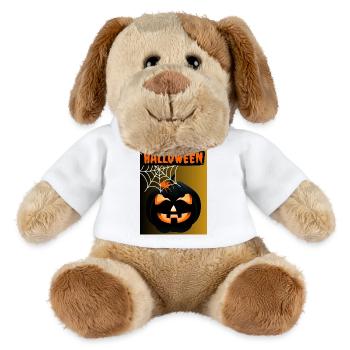 Leuchtender Kürbis Halloween - MiniFeet® Hund Helge - Weiß - Vorne
