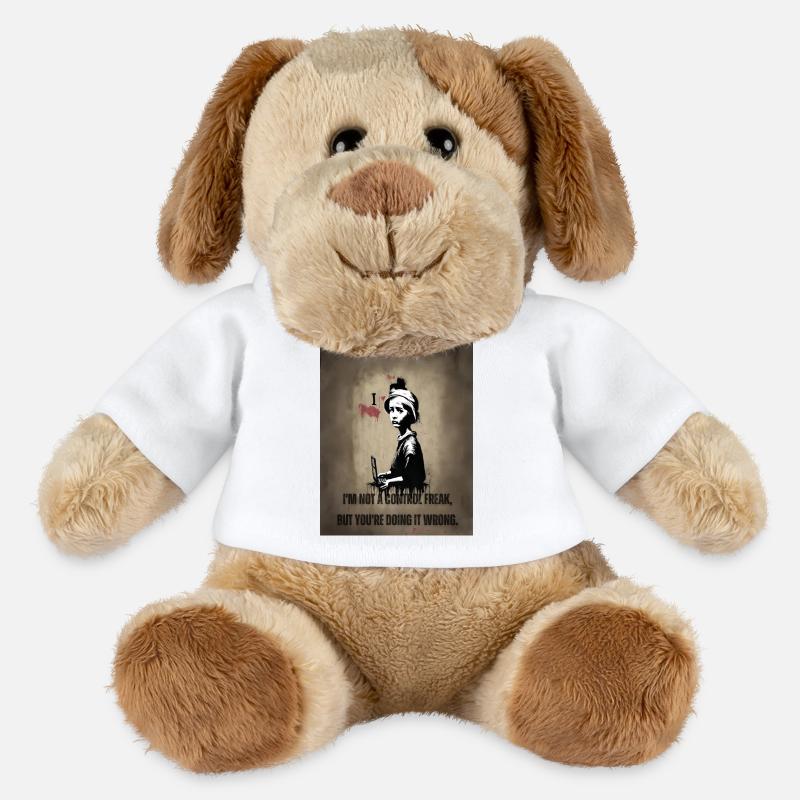 Sarkastisch, ich bin kein Kontrollfreak. - MiniFeet® Hund Helge - Weiß