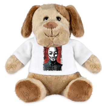 Anonymous Maske - MiniFeet® Hund Helge - Weiß - Vorne