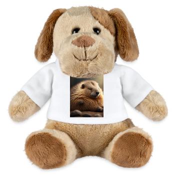 Cute animals doing hibernation – marmot - MiniFeet® Dog Helge - white - Front