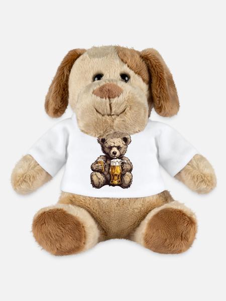 Teddybär / Kuscheltier / Stofftier / Geschenkidee - MiniFeet® Hund Helge - Weiß