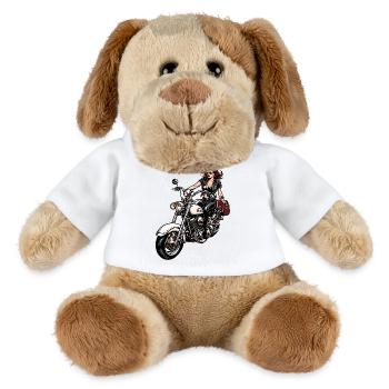 Motorrad Logo / Bike / Zweirad / Fahrzeug / Motors - MiniFeet® Hund Helge - Weiß - Vorne