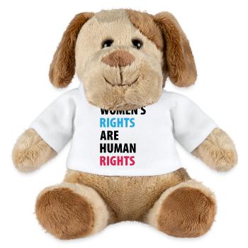 Les droits des femmes sont des droits humains - Chien en peluche Helge MiniFeet® - blanc - Devant