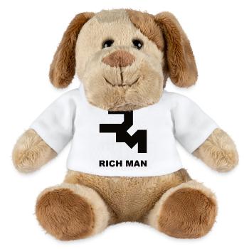 rich man - Chien en peluche Helge MiniFeet® - blanc - Devant