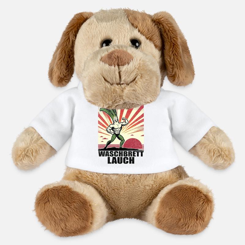Washboard Garlic with Washboard Abs - MiniFeet® Dog Helge - white