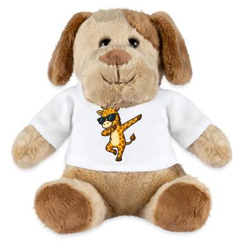 Coole Giraffe Dabbing mit Sonnenbrille Sommer  - MiniFeet® Hund Helge - Weiß - Vorne