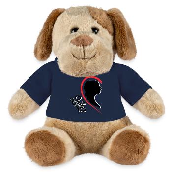 Eine Frau mit der Inschrift halbes Herz - MiniFeet® Hund Helge - French Navy - Vorne