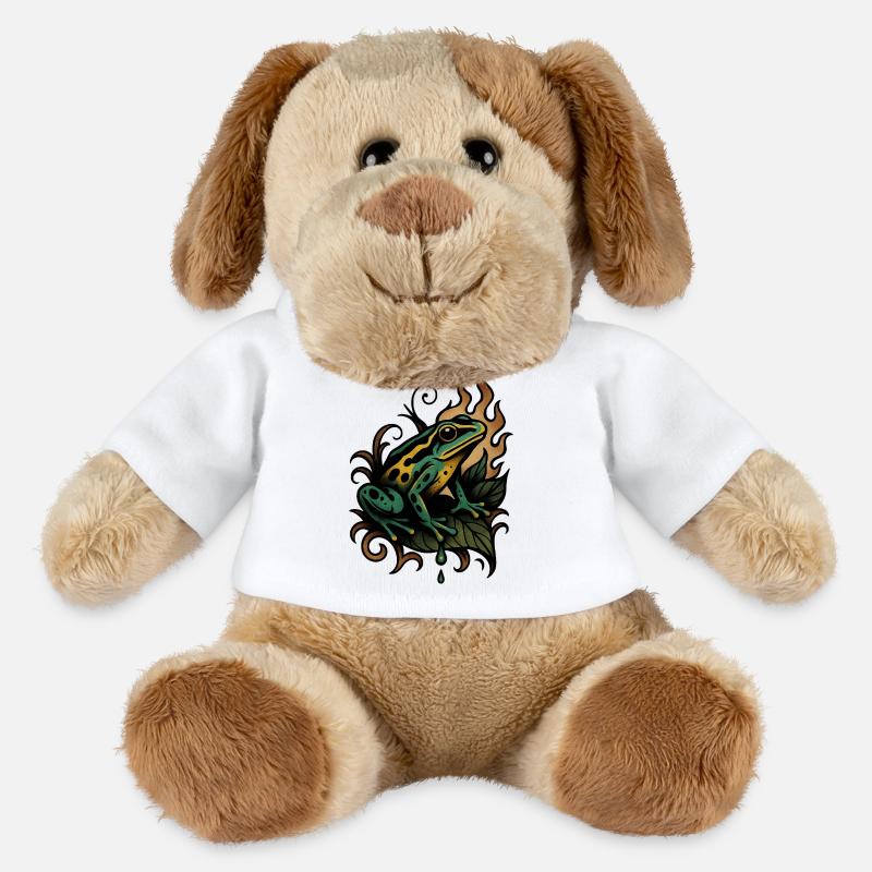 Flame Frog on Leaf - MiniFeet® Dog Helge - white