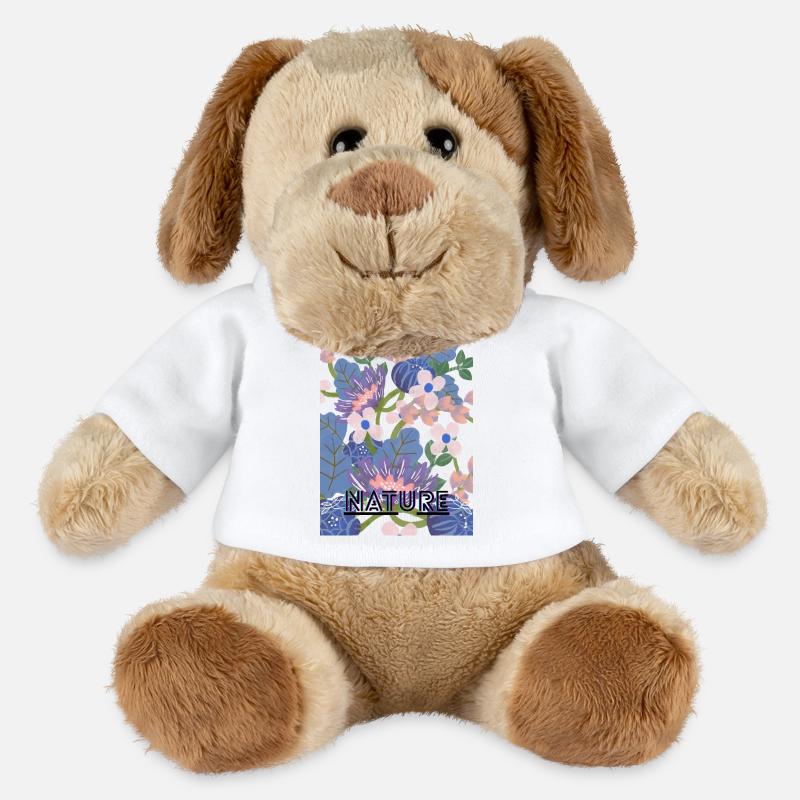 Nature Neonblumen-Muster - MiniFeet® Hund Helge - Weiß