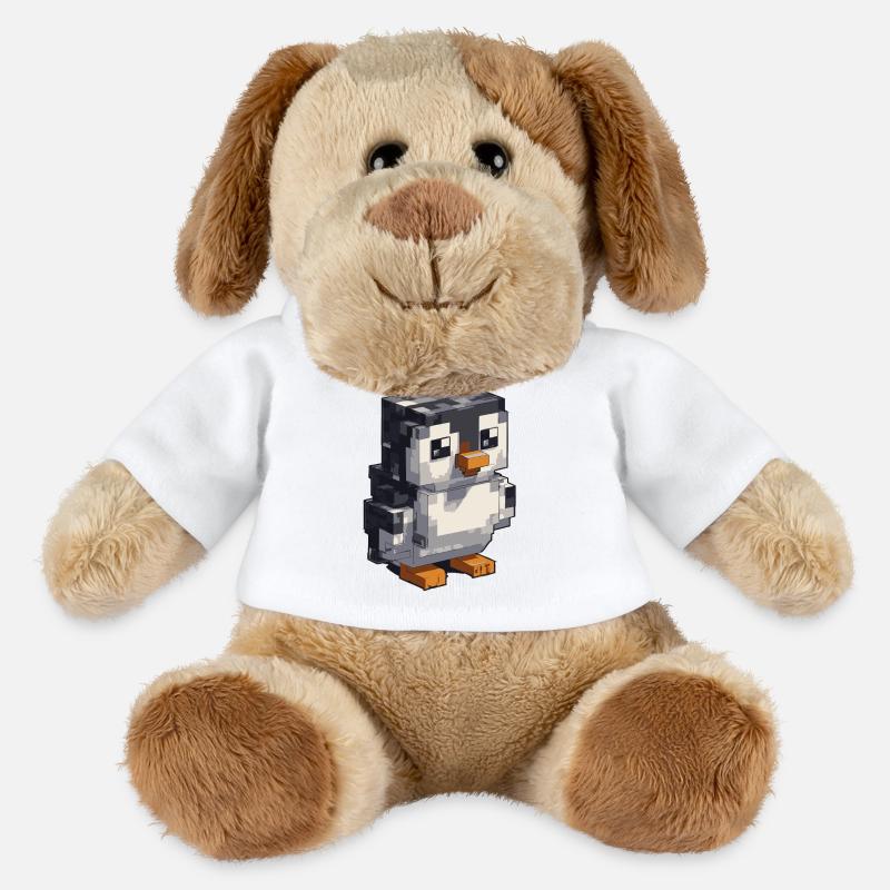 Niedlicher Pixel-Pinguin - MiniFeet® Hund Helge - Weiß