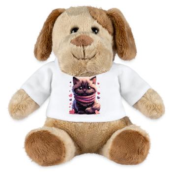 Cozy Kitten Pink Schal - MiniFeet® Hund Helge - Weiß - Vorne
