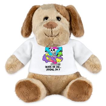 Patine ou meurs, en plaisantant, j’ai 7 ans. - Chien en peluche Helge MiniFeet® - blanc - Devant