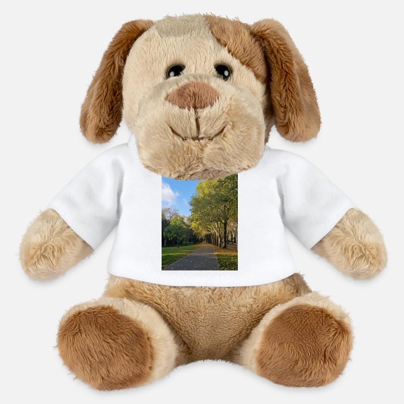 Herbstpfad durch Lauballee - MiniFeet® Hund Helge - Weiß