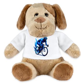 Rennradfahrer in blau - MiniFeet® Hund Helge - Weiß - Vorne