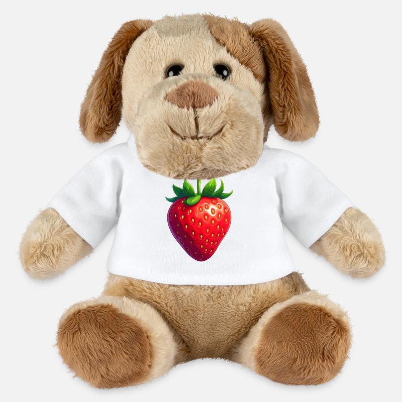 Erdbeere - MiniFeet® Hund Helge - Weiß