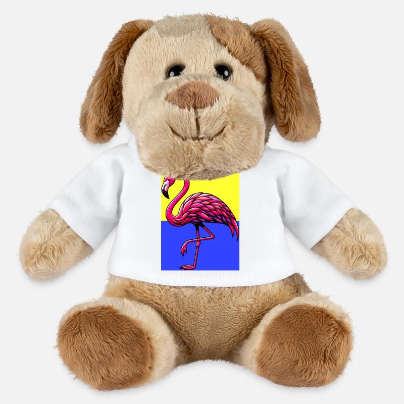 Flamant - Chien en peluche Helge MiniFeet® - blanc