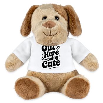 Hier draußen süß sein - MiniFeet® Hund Helge - Weiß - Vorne