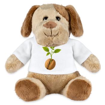 Aus Kleinem wächst Großes Walnuss Design  - MiniFeet® Hund Helge - Weiß - Vorne