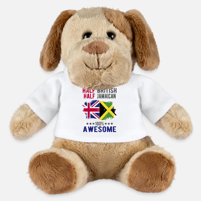Half British Half Jamaican - MiniFeet® Dog Helge - white