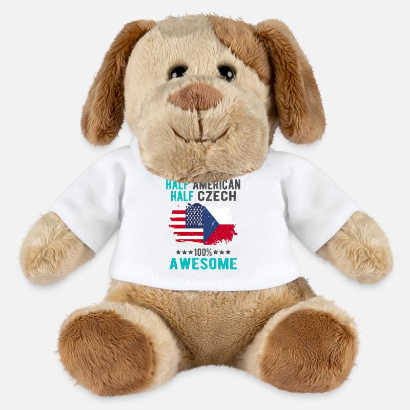 Halb Amerikaner Halb Tscheche - MiniFeet® Hund Helge - Weiß