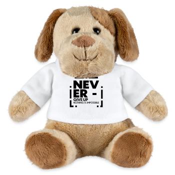 N’abandonnez jamais, rien n’est impossible - Chien en peluche Helge MiniFeet® - blanc - Devant