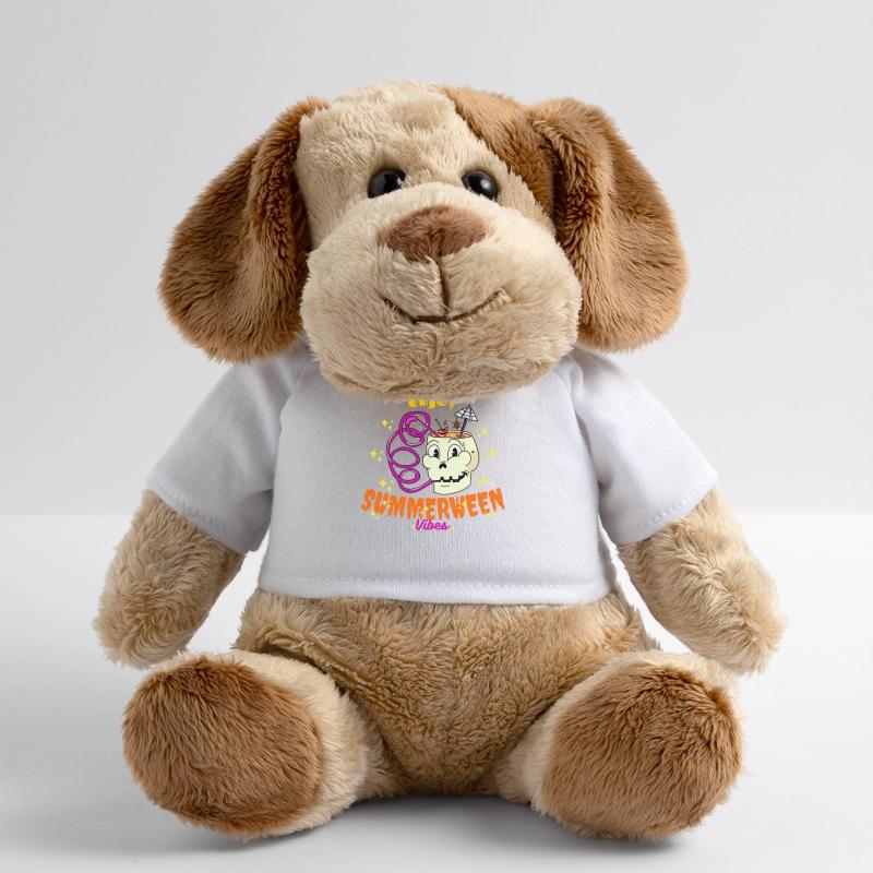 Profitez de Summerween Vibes Funny Summer Skull Drink Chien en peluche Helge MiniFeet®