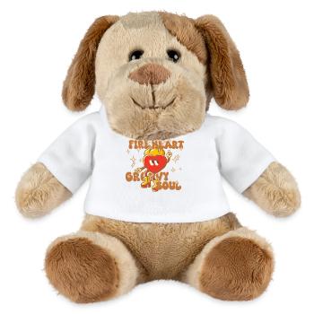 Heart on fire, groovy soul - MiniFeet® Dog Helge - white - Front