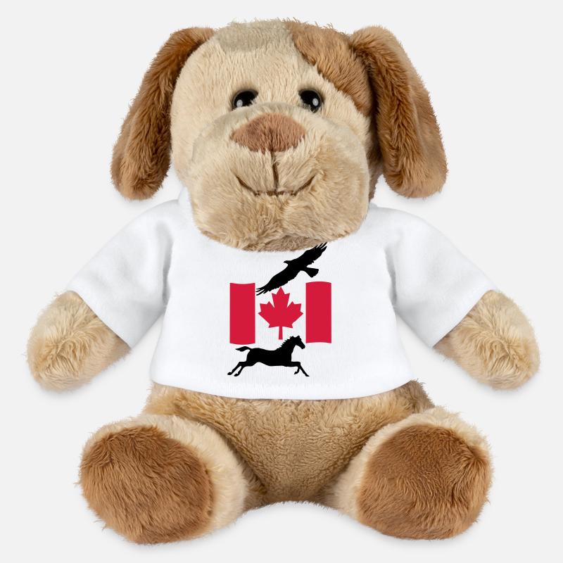 Freedom in Canada Kanada Geschenk - MiniFeet® Hund Helge - Weiß