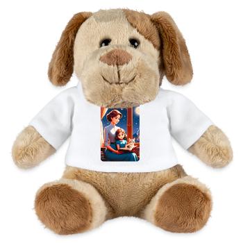 You Can Add Your Gift Text Below The Design - MiniFeet® Dog Helge - white - Front