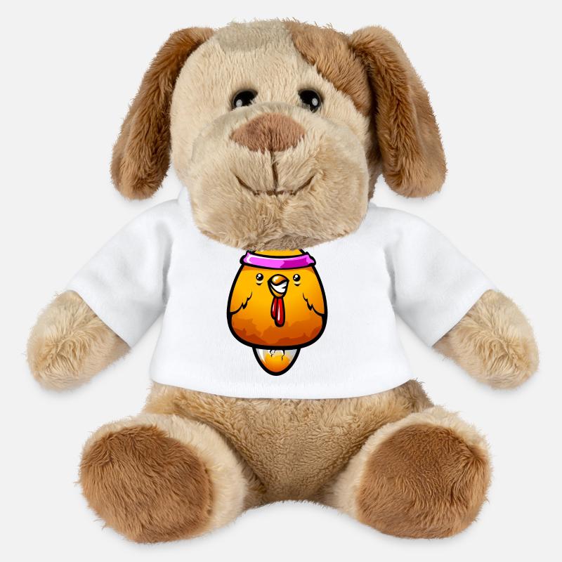 Poussin samouraï - Chien en peluche Helge MiniFeet® - blanc