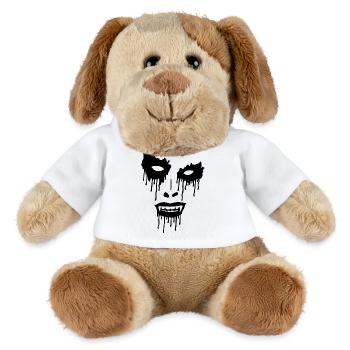 Le visage noir du mal - Chien en peluche Helge MiniFeet® - blanc - Devant