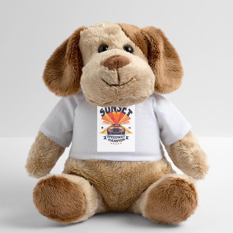 Sunset Speedway Champion Conception de course rétro Chien en peluche Helge MiniFeet®