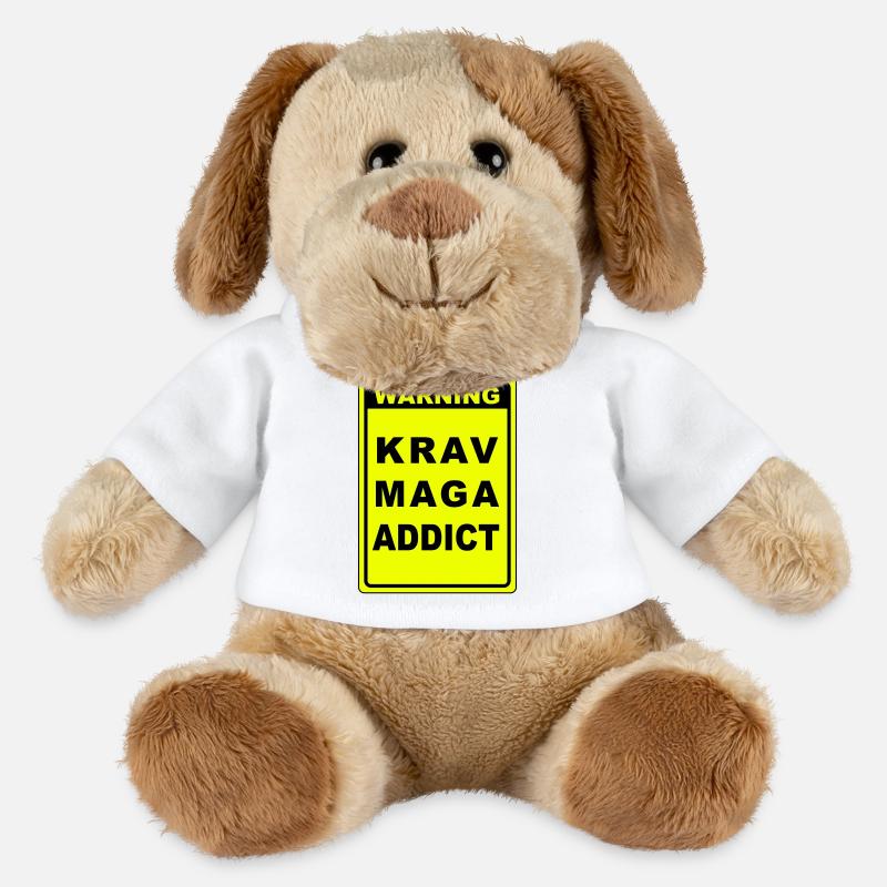 Warning Krav Maga Addict - MiniFeet® Dog Helge - white