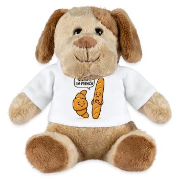 Croissant et baguette – Sorry I'm French humour - MiniFeet® Dog Helge - white - Front