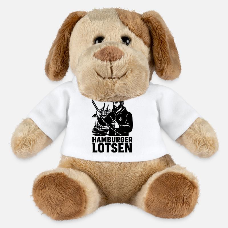 Hamburger Lotsen Hafen - MiniFeet® Hund Helge - Weiß