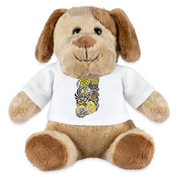Luminous Circle Patterns Botany - MiniFeet® Dog Helge - white - Front
