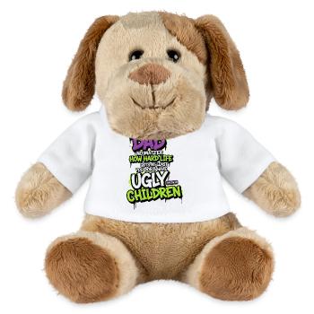 Papa, au moins tu n’as pas d’enfants moches - Chien en peluche Helge MiniFeet® - blanc - Devant